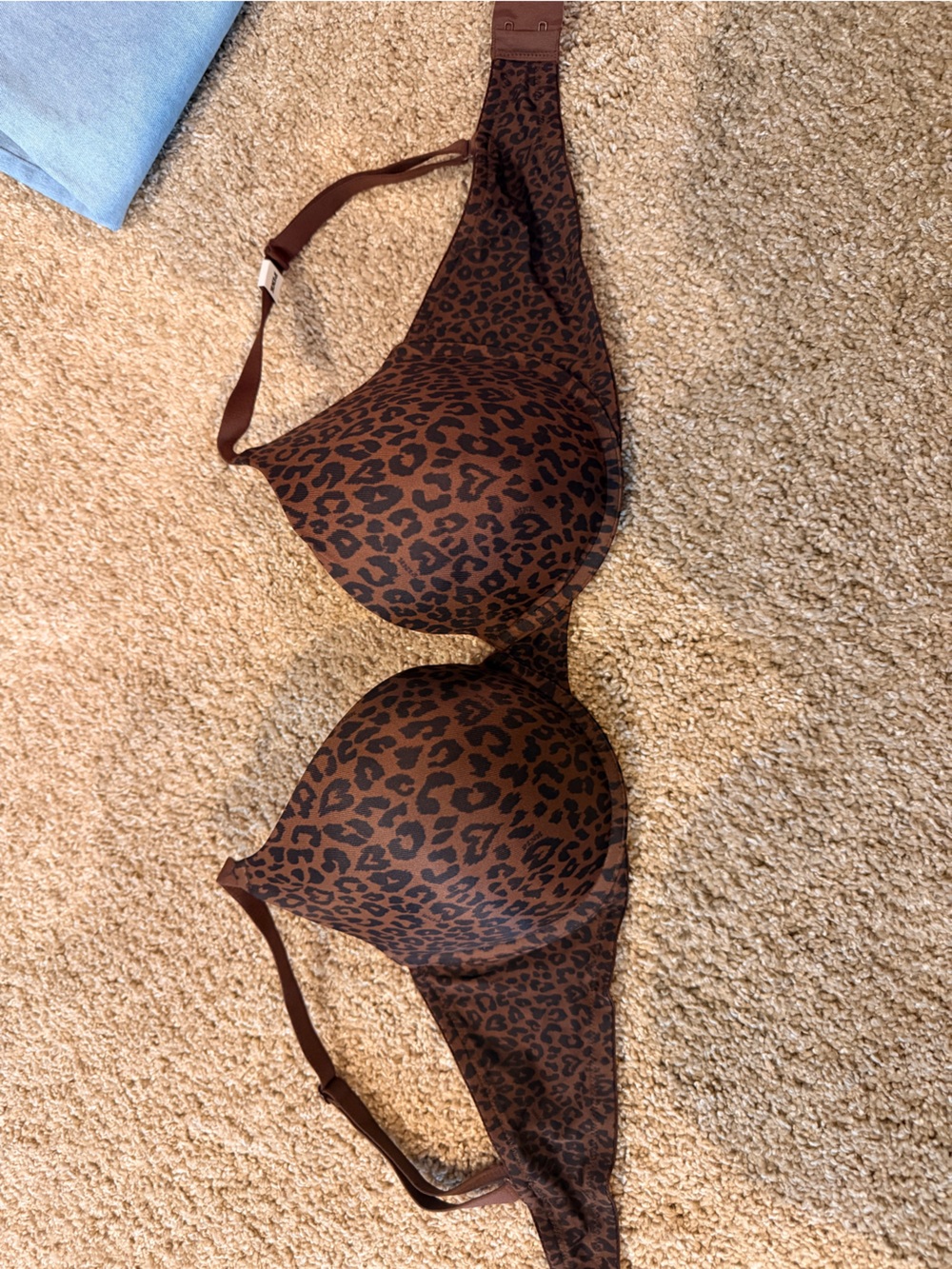 PINK 36DD leopard push-up bra